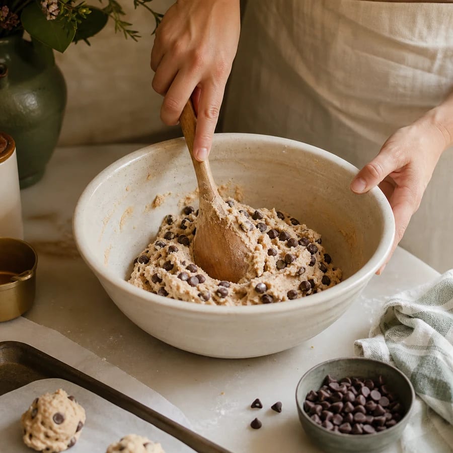 Premium ingredients being mixed for Noisette treats